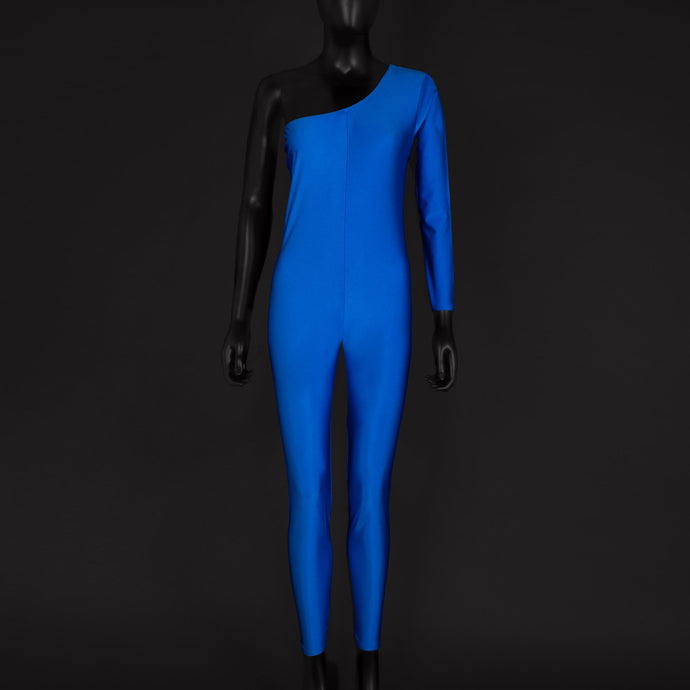 Blue One-Sleeved Cat Suit